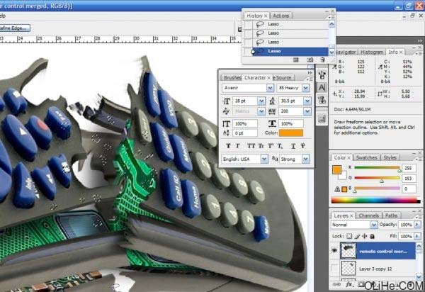 用photoshop 合成子弹穿透物体的瞬间