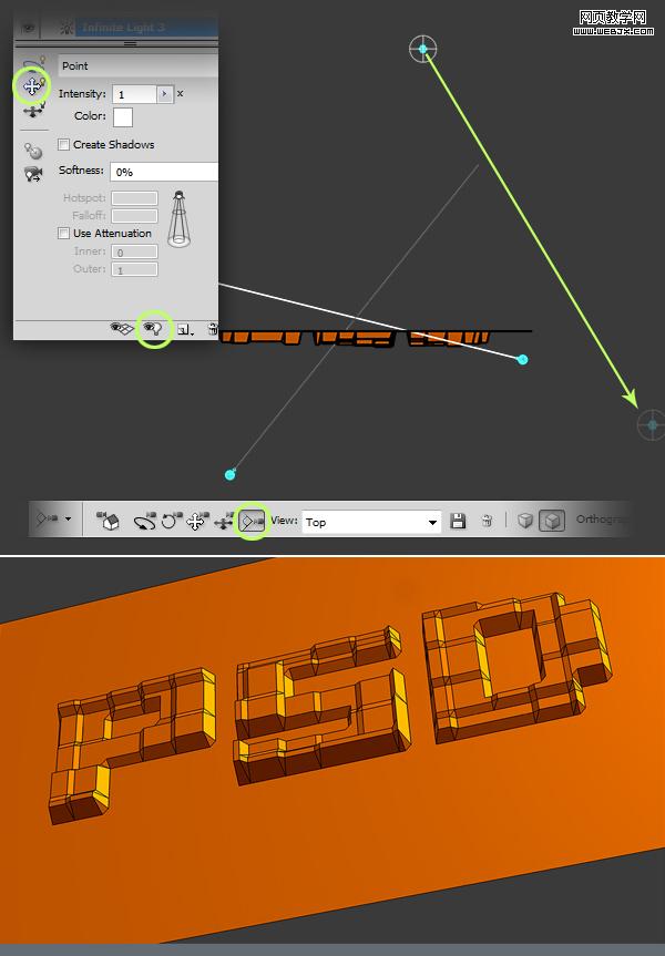Photoshop 格子紋理立體字教程