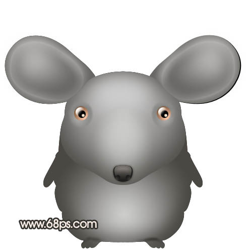 Photoshop 一只非?？蓯鄣目ㄍㄋ墒? hspace="6" vspace="6" width="476" height="200" src="http://img.jbzj.com/file_images/photoshop/200911/2009113014052545.jpg" /><br /><圖22> <br />14、回到“主體輪廓”圖層，用鋼筆工具勾出頭部以外的部分，按Ctrl + J 復(fù)制到新的圖層，鎖定圖層后加上漸變色，效果如下圖。 <br /><img alt=