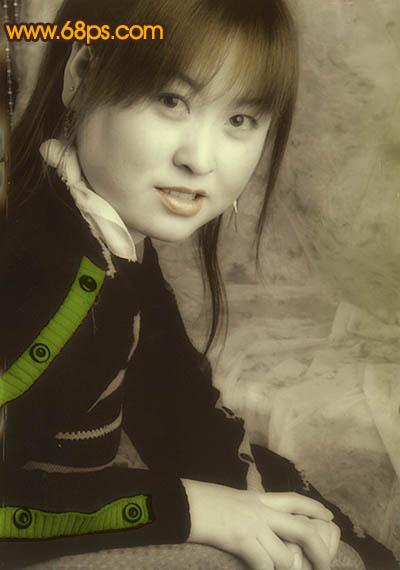 Photoshop 黑白照片淡紅的中性色調(diào)色方法