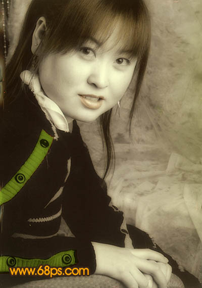 Photoshop 黑白照片淡紅的中性色調(diào)色方法