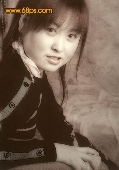 Photoshop 黑白照片淡紅的中性色調(diào)色方法
