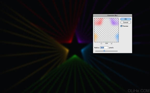 Photoshop 漂亮的彩色星光壁紙制作方法