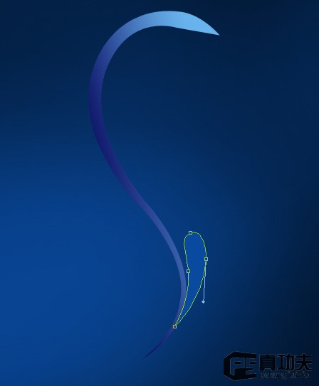Photoshop 藍色夢幻的潮流壁紙制作