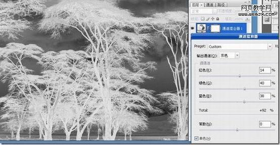 photoshop 利用反相操作快速抠出复杂的树木