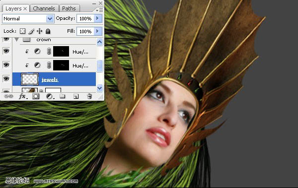 photoshop 合成漂亮的森林女皇