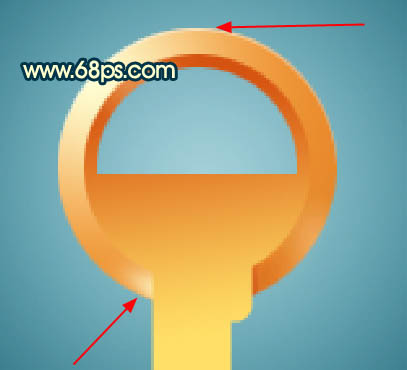 Photoshop 制作一把金色鑰匙步驟