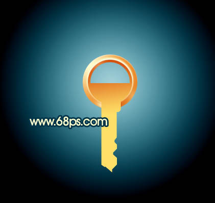 Photoshop 制作一把金色鑰匙步驟