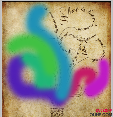 29 Photoshop 复古杂乱型的花瓶文字效果