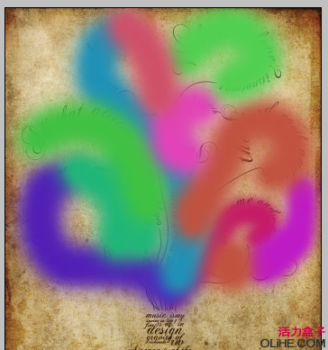 30 Photoshop 复古杂乱型的花瓶文字效果