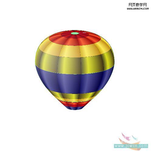 Illustrator教程:路徑工具繪制立體感熱氣球_jb51.net
