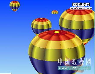 Illustrator教程:路徑工具繪制立體感熱氣球_jb51.net