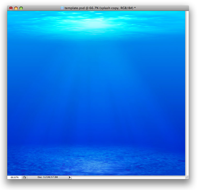 Photoshop網(wǎng)頁(yè)設(shè)計(jì)之水中漂浮的網(wǎng)頁(yè)