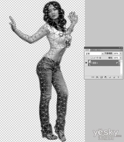 Photoshop CS5操控变形调制女孩的POSE