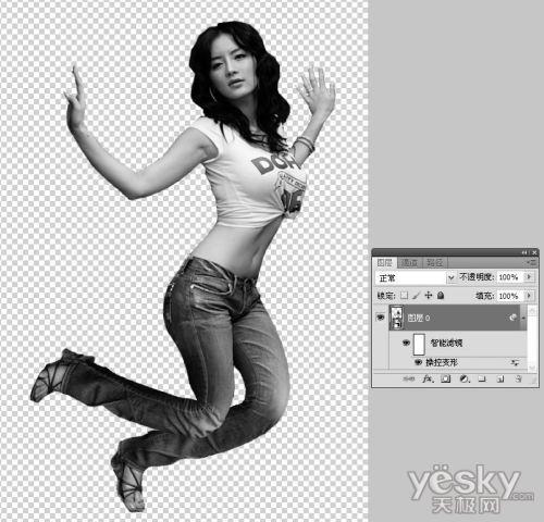 Photoshop CS5操控变形调制女孩的POSE
