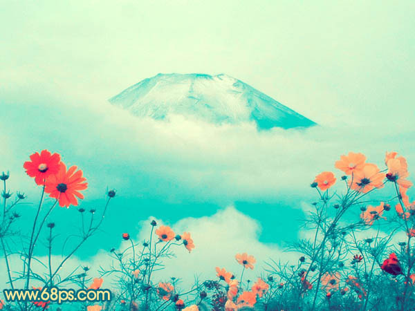 Photoshop调出风景照片柔美的粉红色