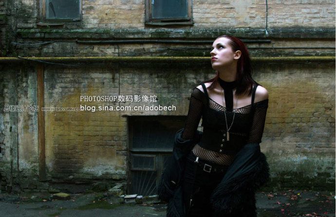 Photoshop模特黑白艺术色调