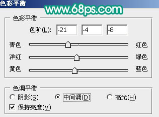 Photoshop将室内人物图片调成古典青黄色