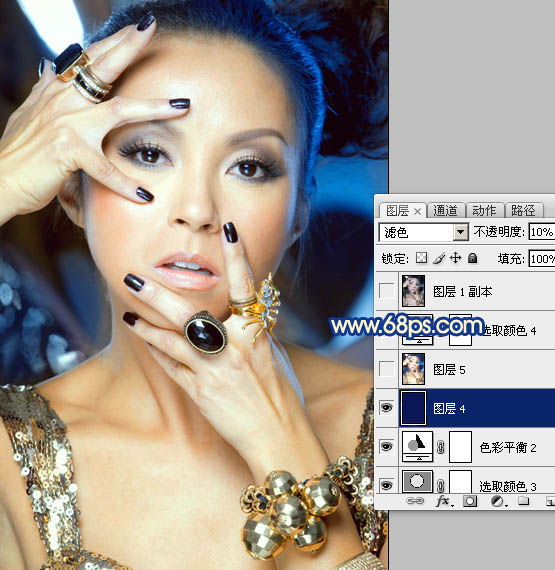 Photoshop调出人物照片强对比冷暖对比色