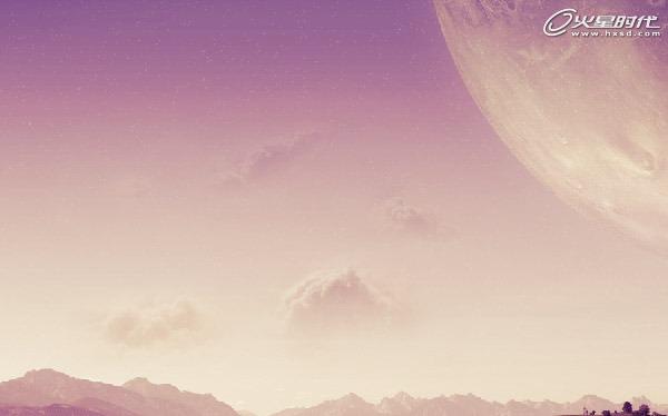 photoshop 合成奇幻的暗紫色外星场景