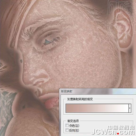 ps利用通道計算及漸變映射給美女保細(xì)節(jié)美化