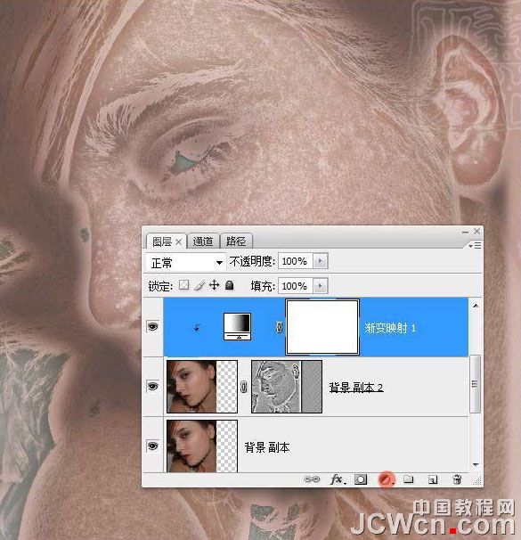 ps利用通道計算及漸變映射給美女保細(xì)節(jié)美化