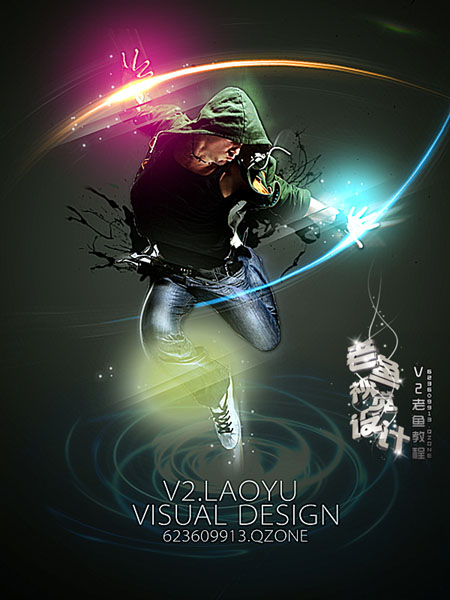 Photoshop制作超酷的光影風(fēng)格舞者海報(bào)