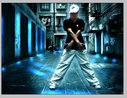 Photoshop制作超酷的暗调蓝光照片