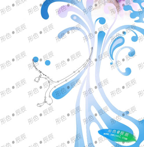 Photoshop為女孩加上自.制的花紋翅膀