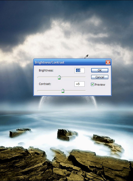 photoshop合成夢(mèng)幻的海上明月