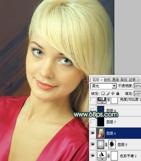 Photoshop打造柔美的暖色女生图片方法