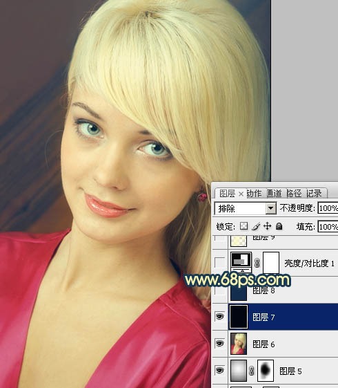 Photoshop打造柔美的暖色女生图片方法