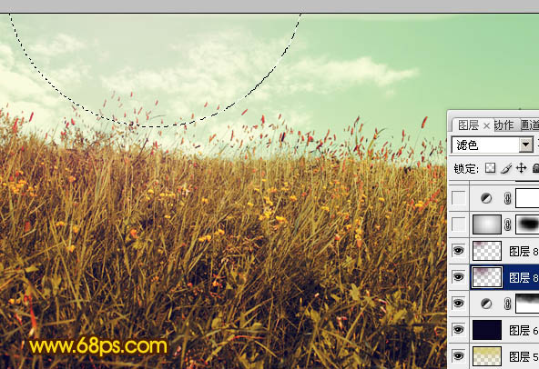 Photoshop调出小草图片淡雅的黄绿色