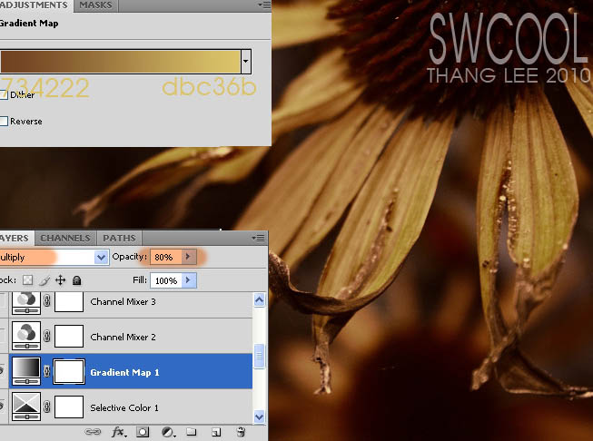 Photoshop调出外景图片清晰的橙黄色