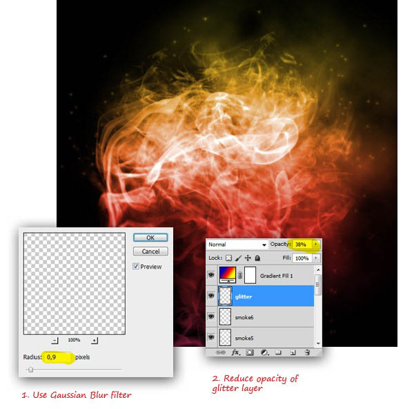 Photoshop制作魔幻的红色火焰头像