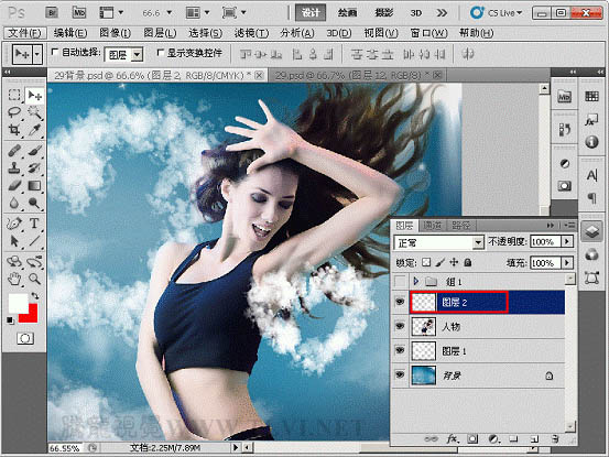 Photoshop為照片添加可愛(ài)的心形云彩效果