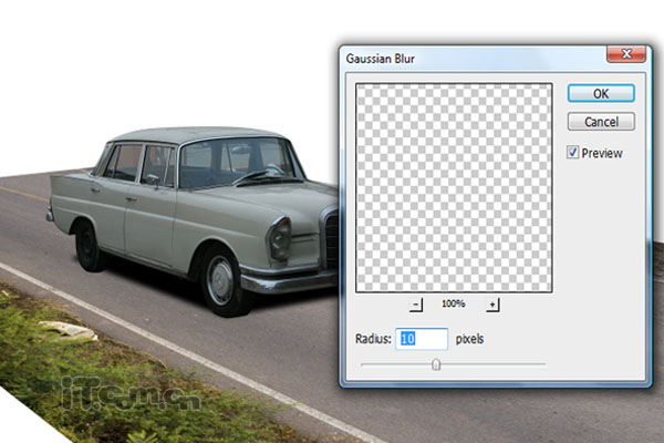 Photoshop打造夜間無人駕駛的汽車效果