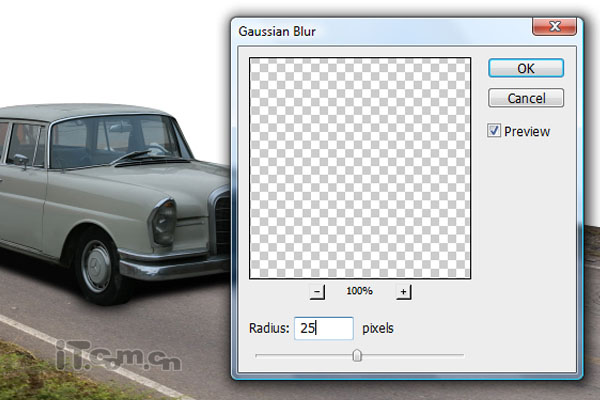 Photoshop打造夜間無人駕駛的汽車效果