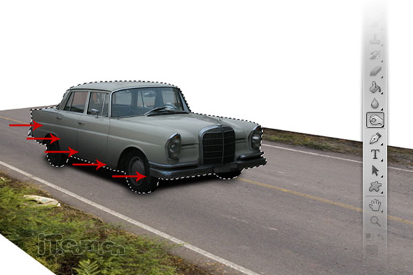 Photoshop打造夜間無人駕駛的汽車效果