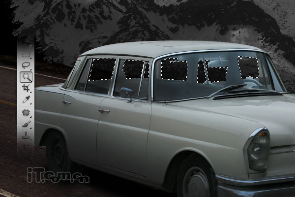 Photoshop打造夜間無人駕駛的汽車效果