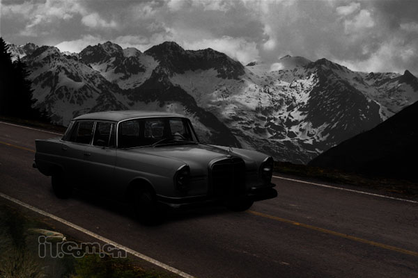 Photoshop打造夜間無人駕駛的汽車效果