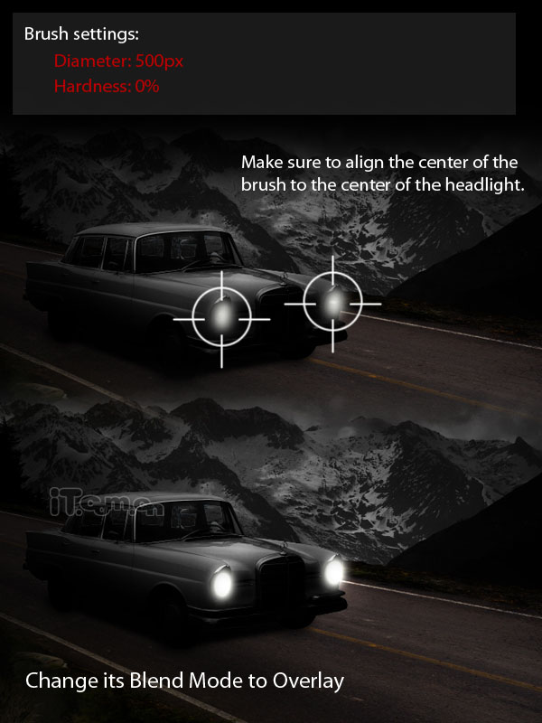 Photoshop打造夜間無人駕駛的汽車效果
