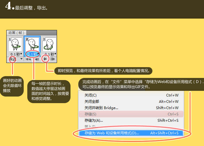 專家詳解簡(jiǎn)單的ps四幀GIF動(dòng)畫(huà)制作方法