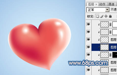 Photoshop打造一顆飛翔的紅心