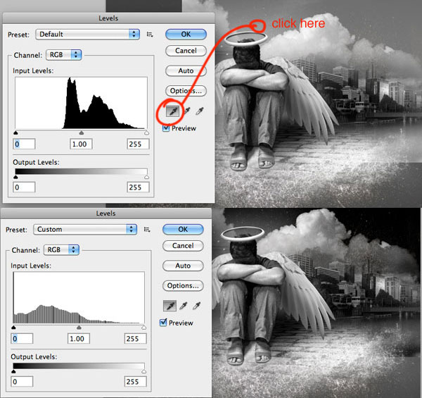 photoshop經典合成雨夜中失落的天使