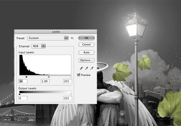 photoshop經(jīng)典合成雨夜中失落的天使