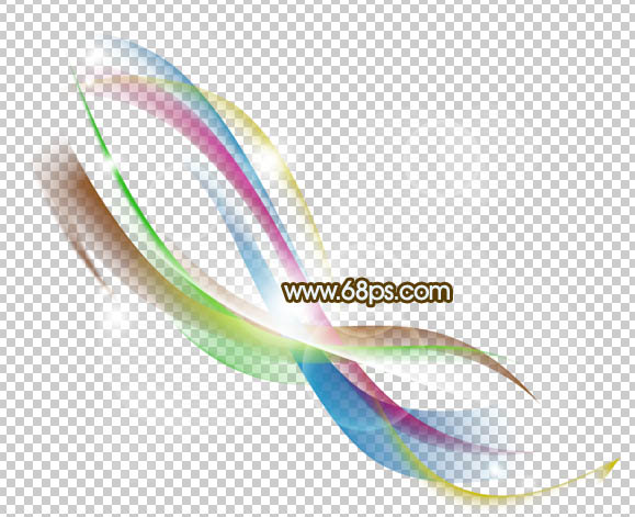 Photoshop制作絢麗的透明光束翅膀
