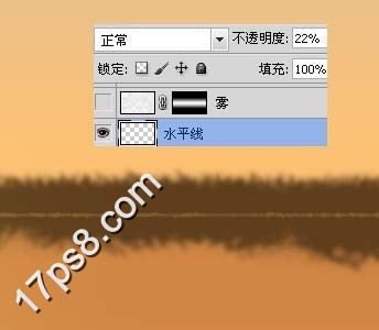 photoshop下利用漸變及畫筆制作漂亮的河邊日出