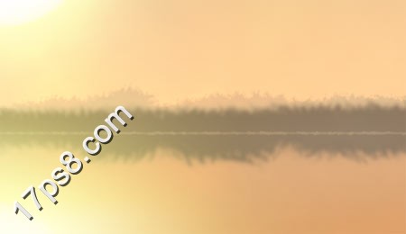 photoshop下利用漸變及畫筆制作漂亮的河邊日出