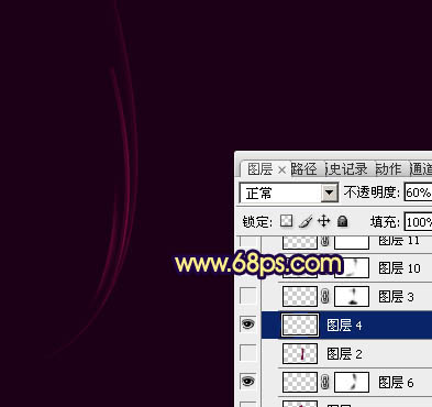 Photoshop打造漂亮的圓弧形彩色集成光束